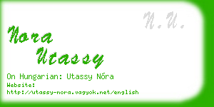 nora utassy business card