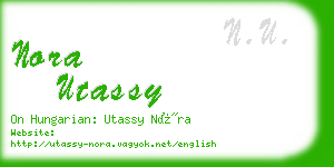 nora utassy business card